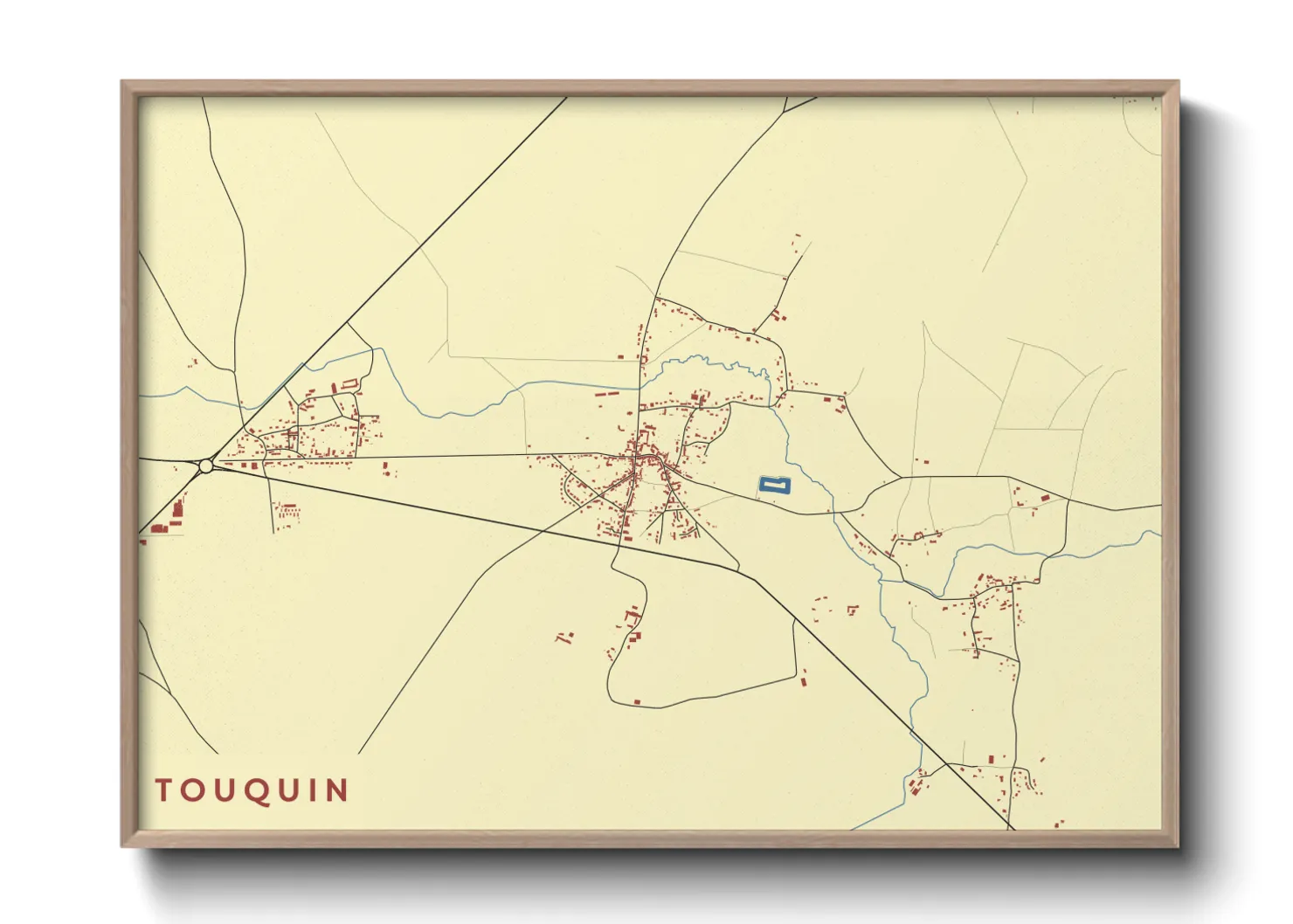Une affiche de carte sur Touquin