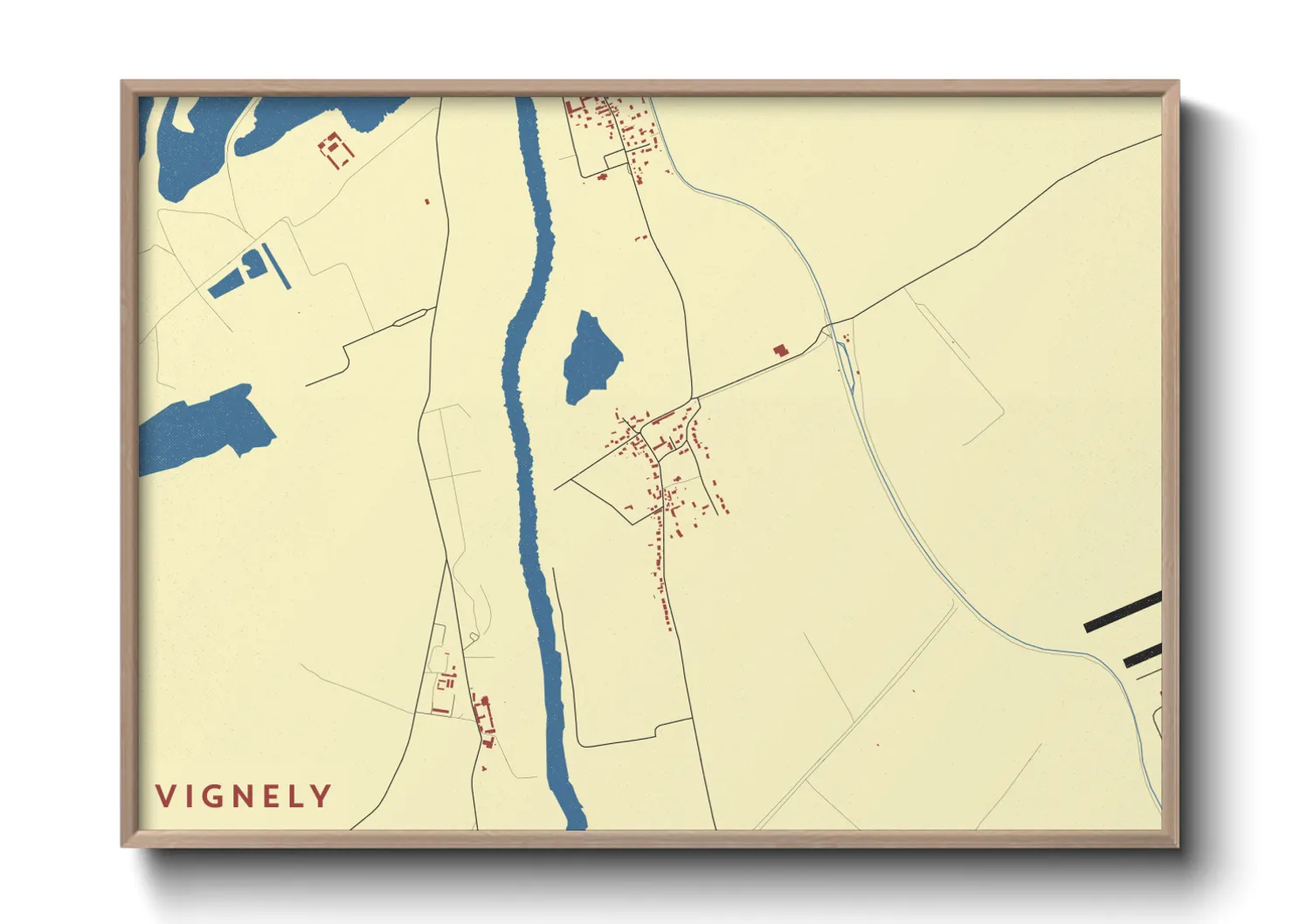 Une affiche de carte sur Vignely