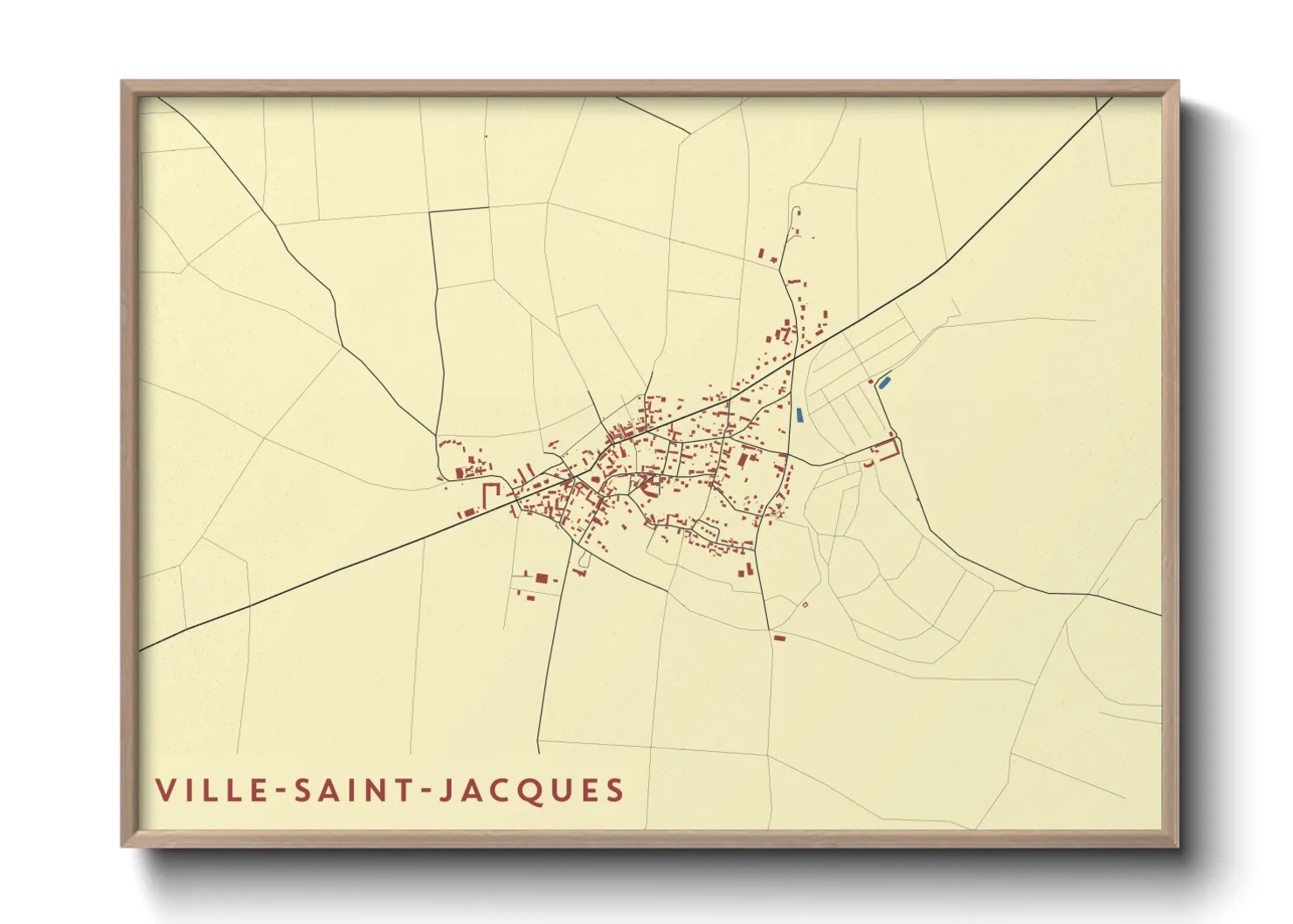 Une affiche de carte sur Ville-Saint-Jacques
