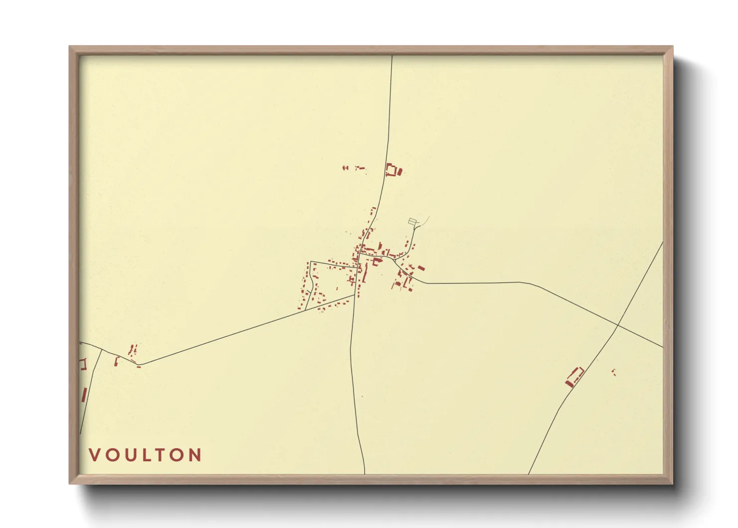 Une affiche de carte sur Voulton