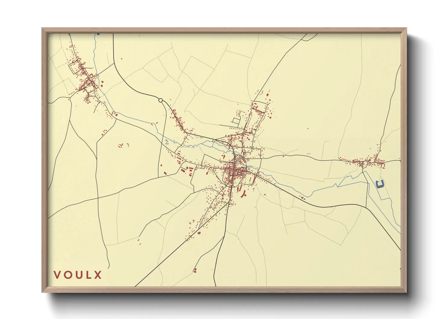 Une affiche de carte sur Voulx