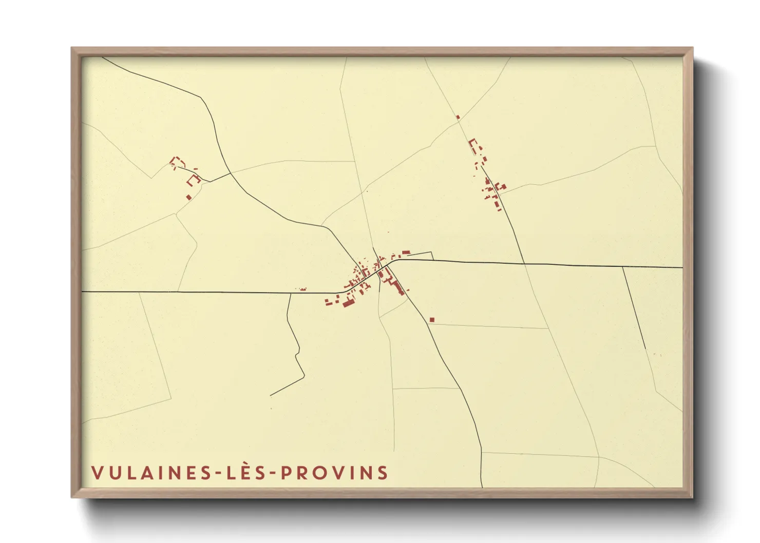 Une affiche de carte sur Vulaines-lès-Provins
