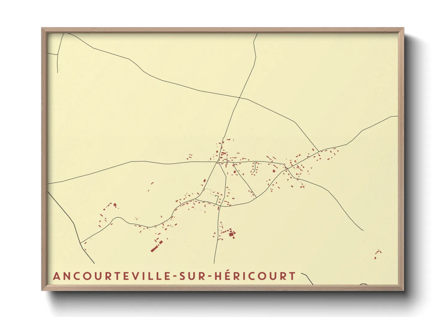 Une affiche de carte sur Ancourteville-sur-Héricourt