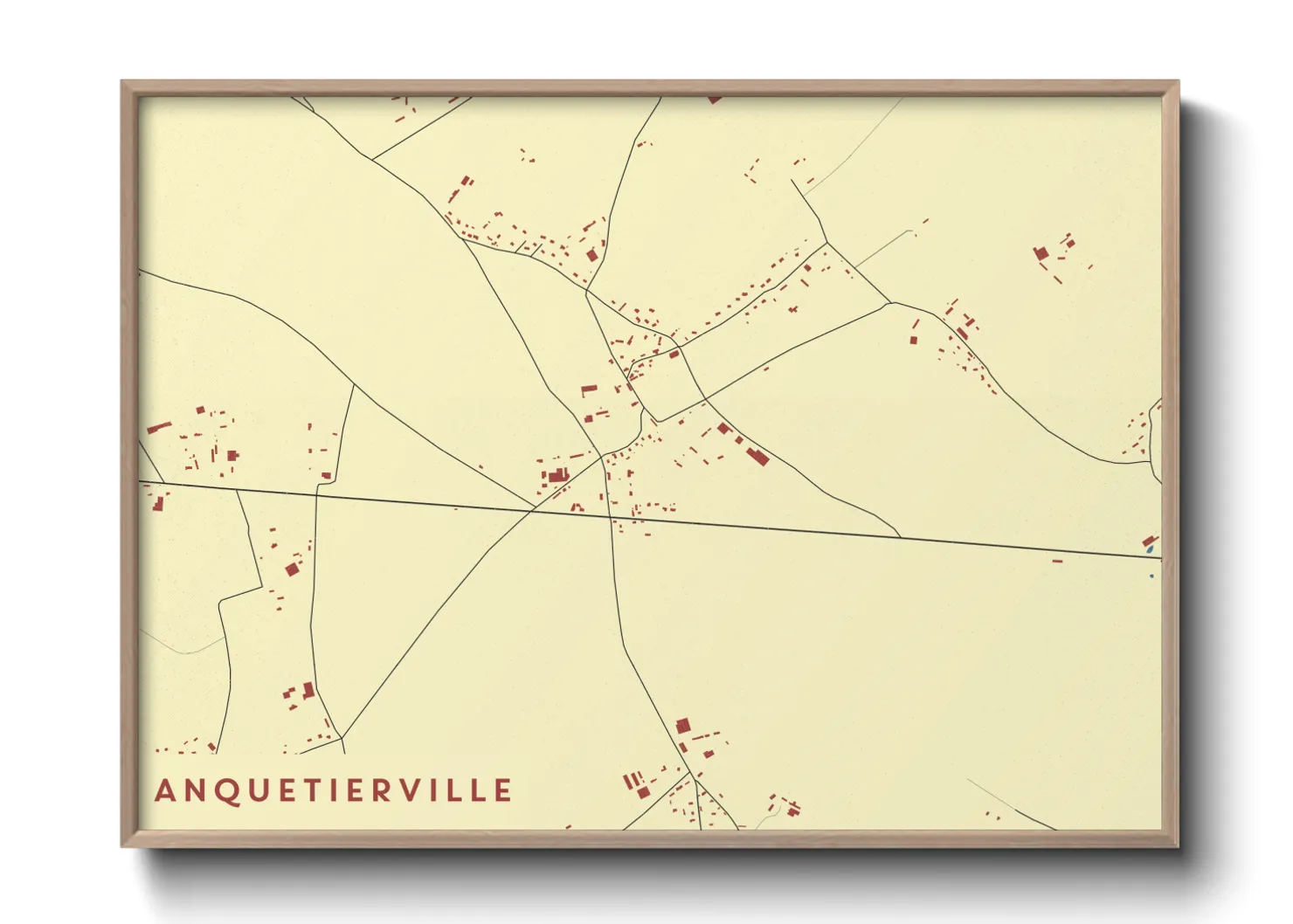 Une affiche de carte sur Anquetierville