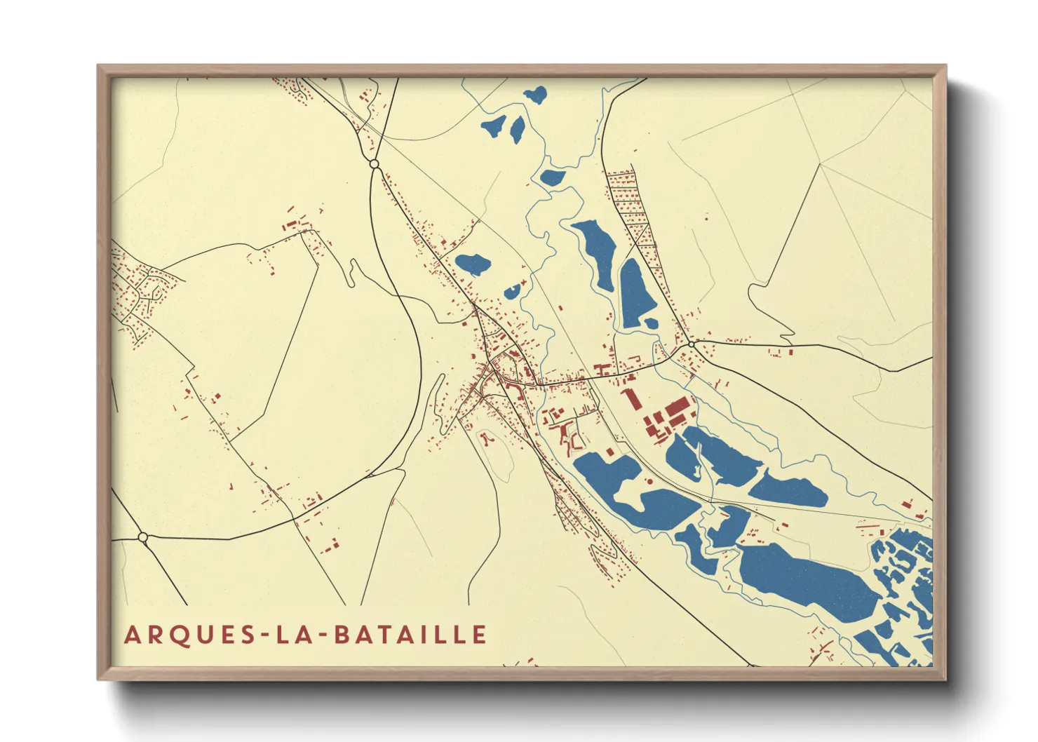 Une affiche de carte sur Arques-la-Bataille