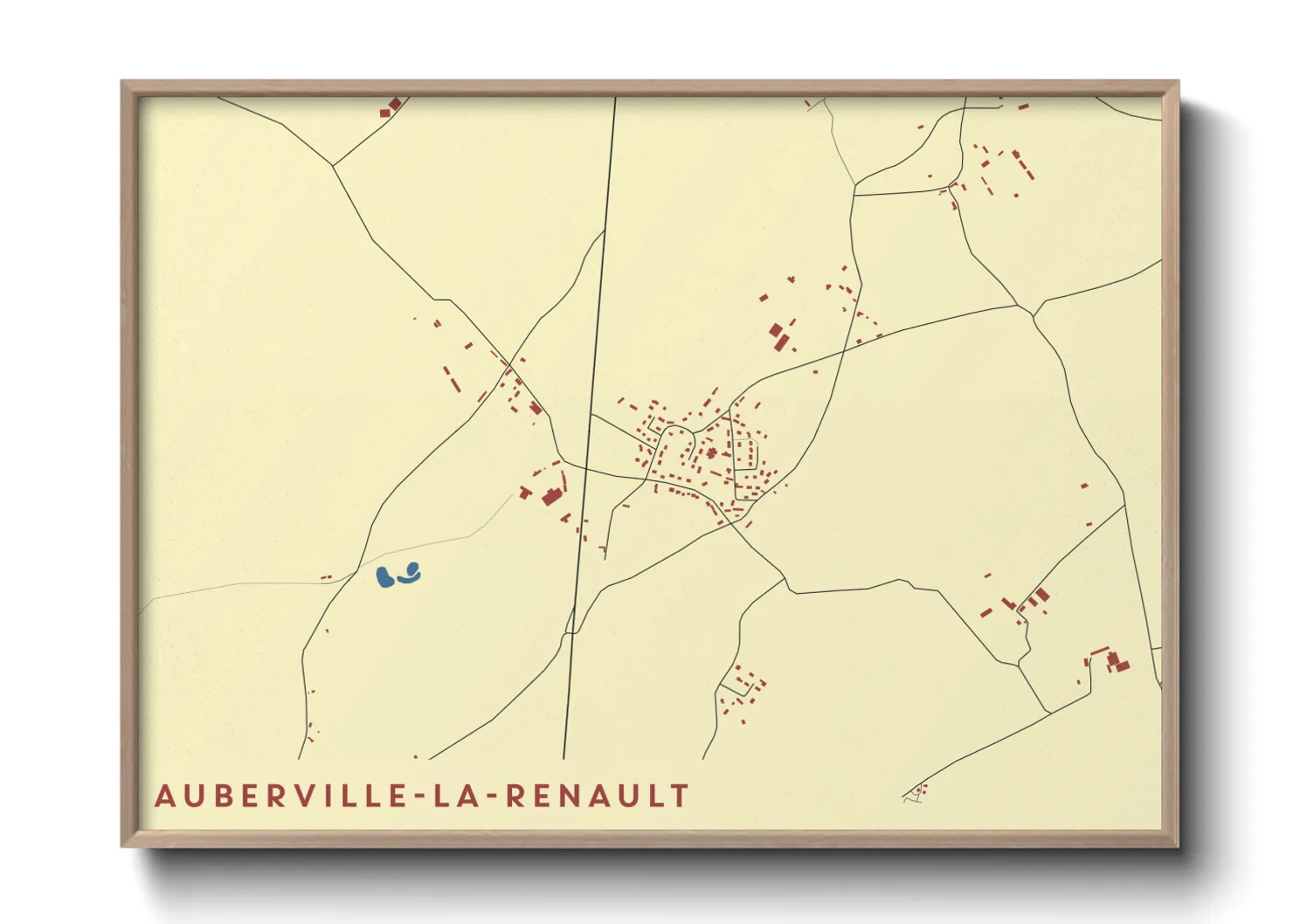 Une affiche de carte sur Auberville-la-Renault