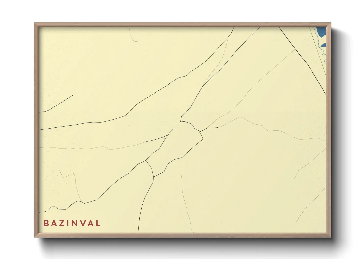 Une affiche de carte sur Bazinval