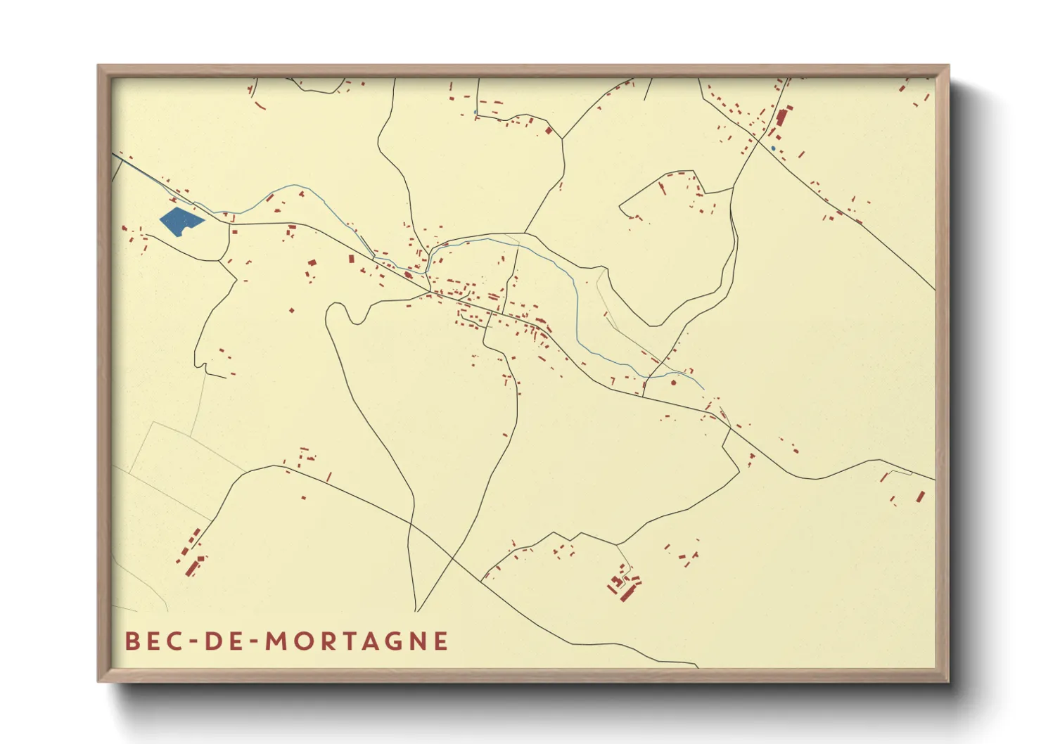 Une affiche de carte sur Bec-de-Mortagne