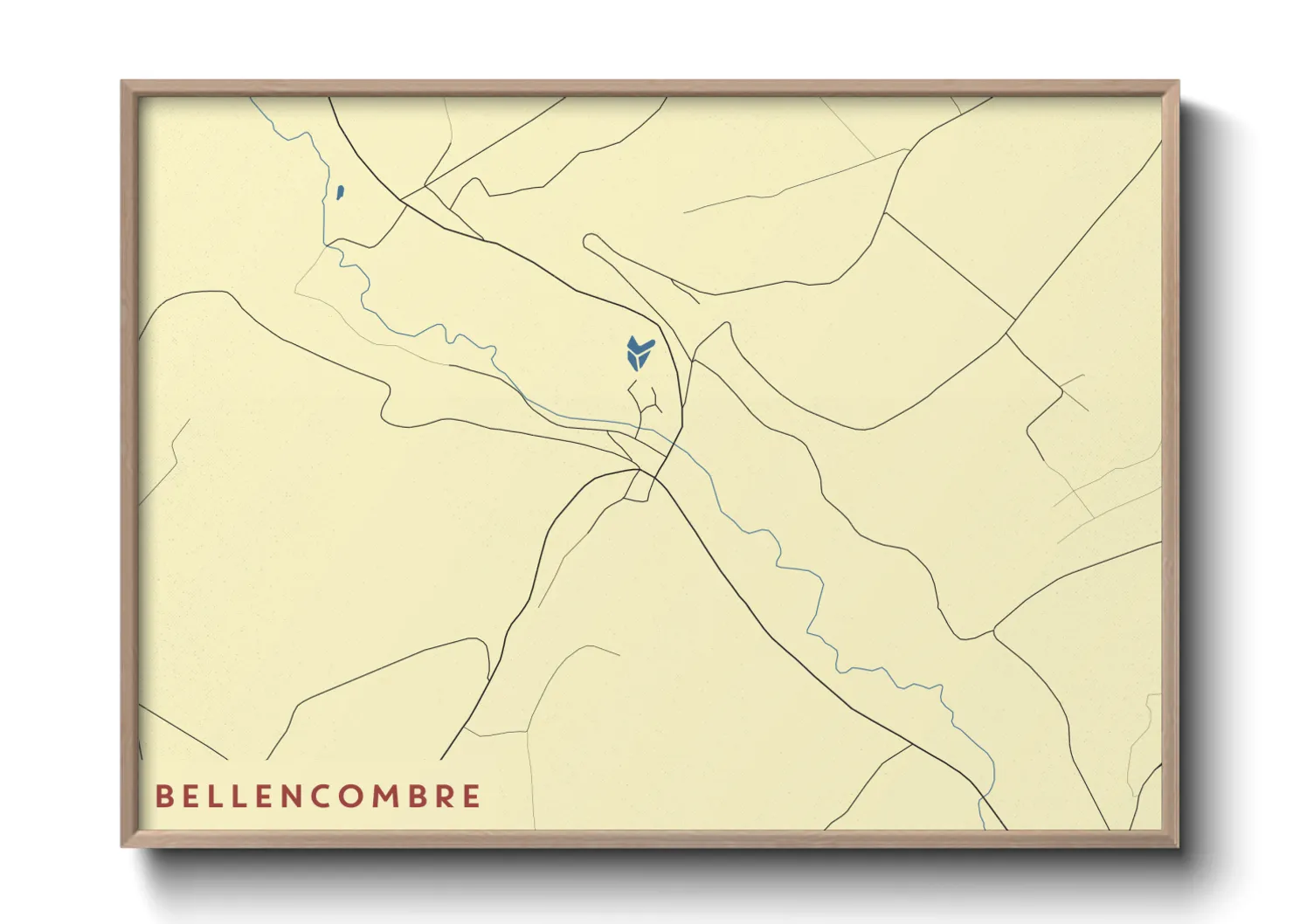 Une affiche de carte sur Bellencombre