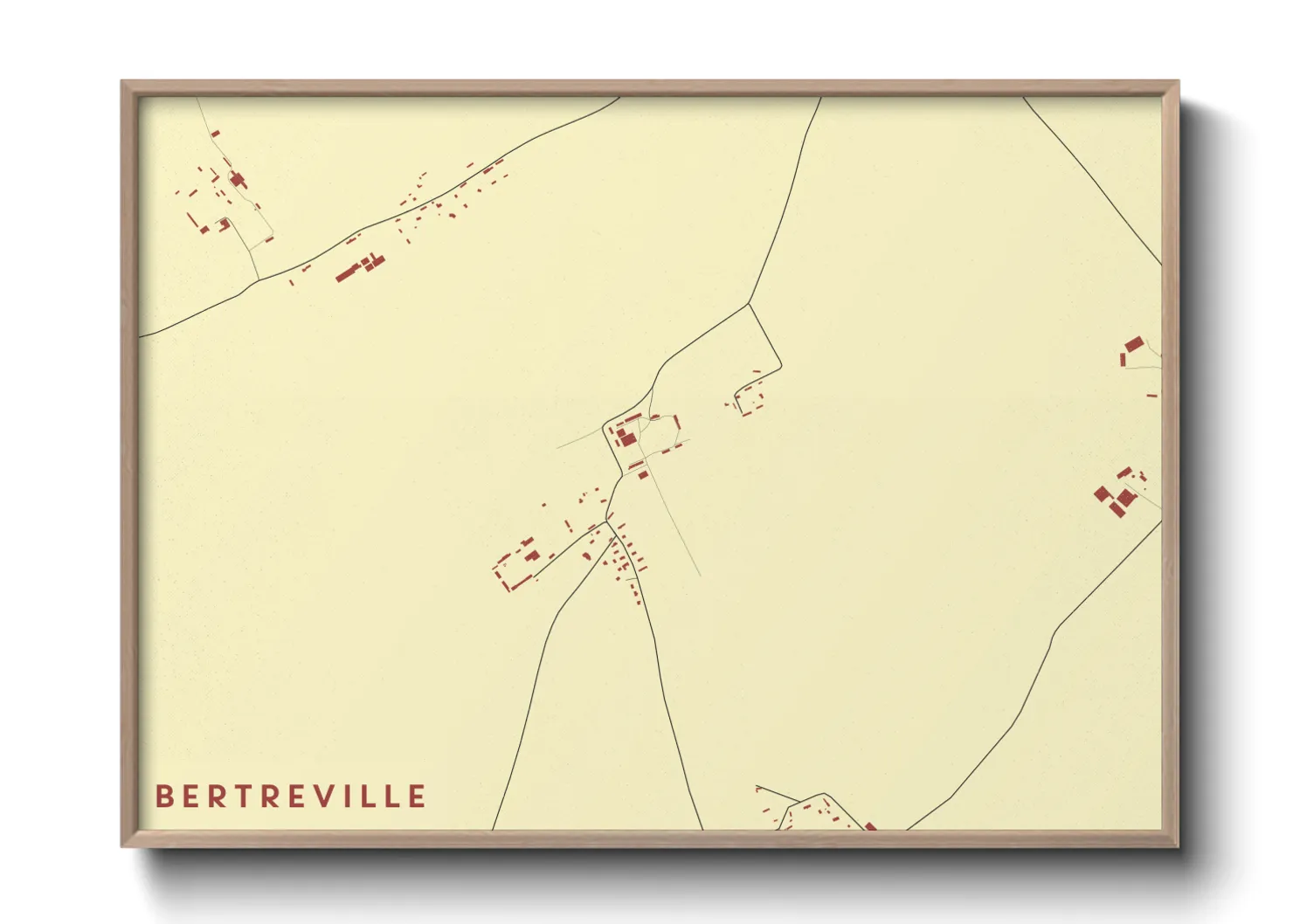 Une affiche de carte sur Bertreville