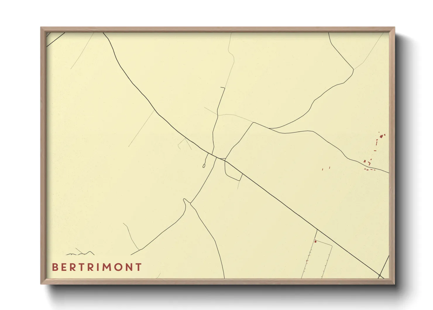 Une affiche de carte sur Bertrimont