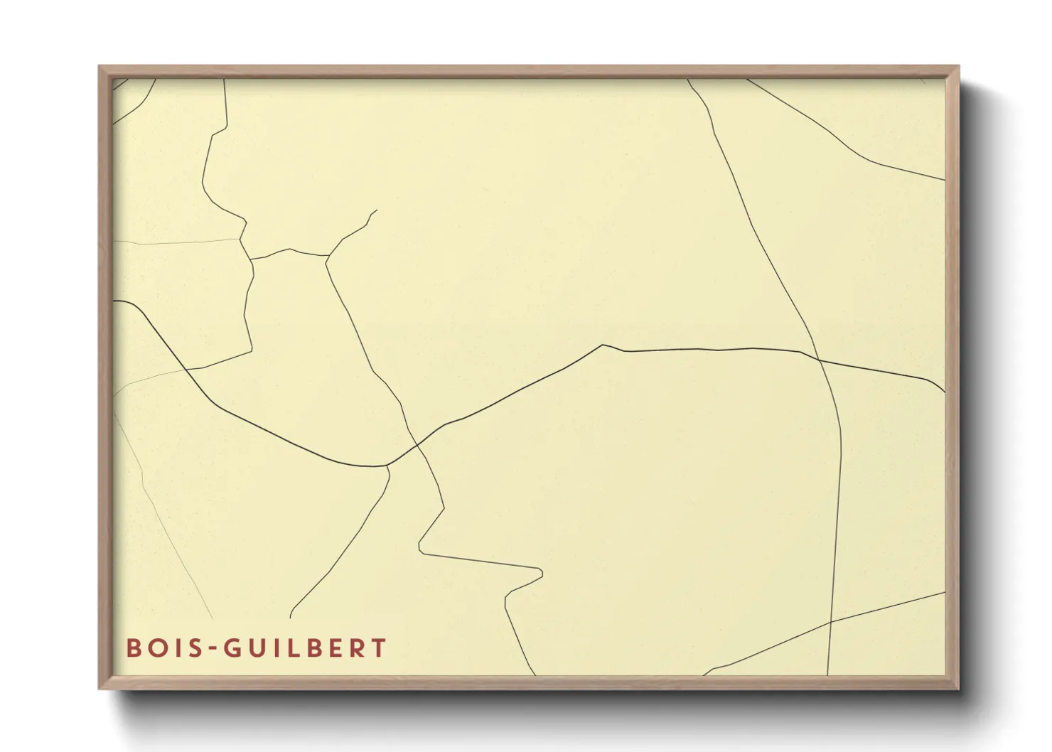 Une affiche de carte sur Bois-Guilbert