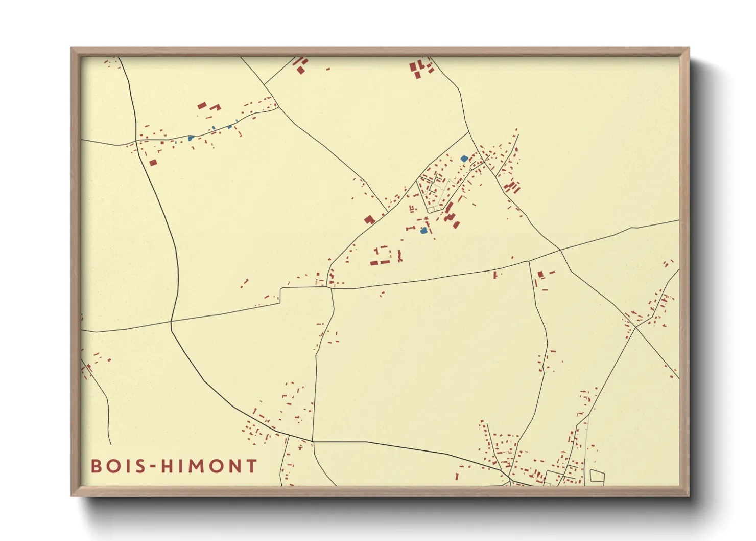 Une affiche de carte sur Bois-Himont
