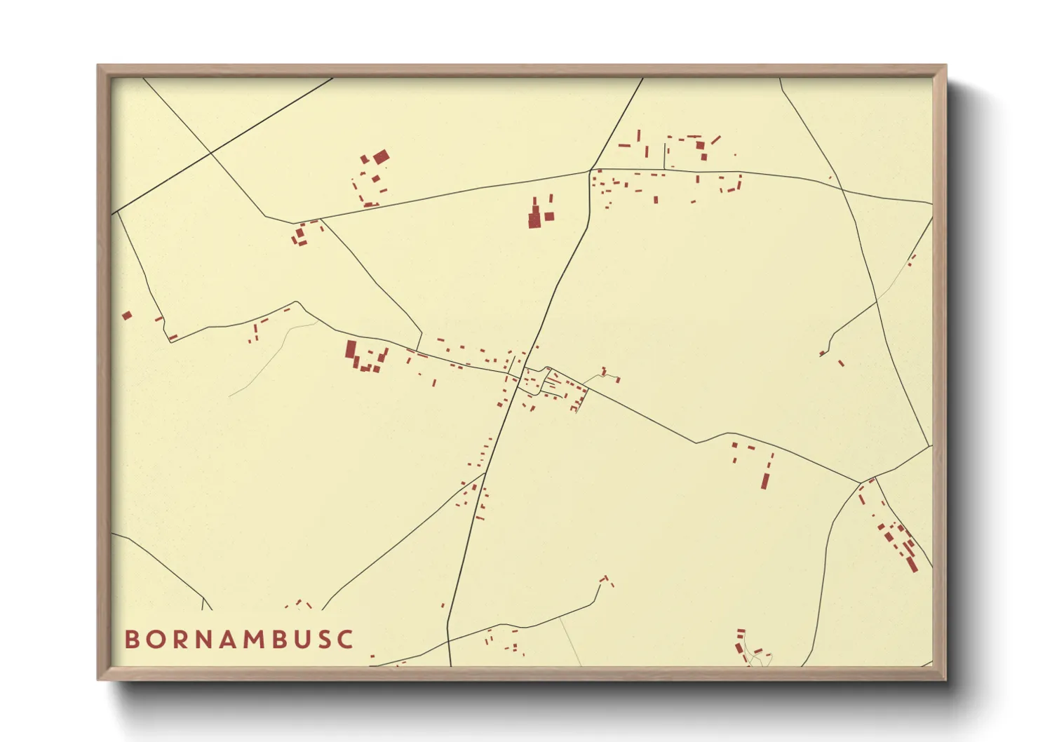 Une affiche de carte sur Bornambusc