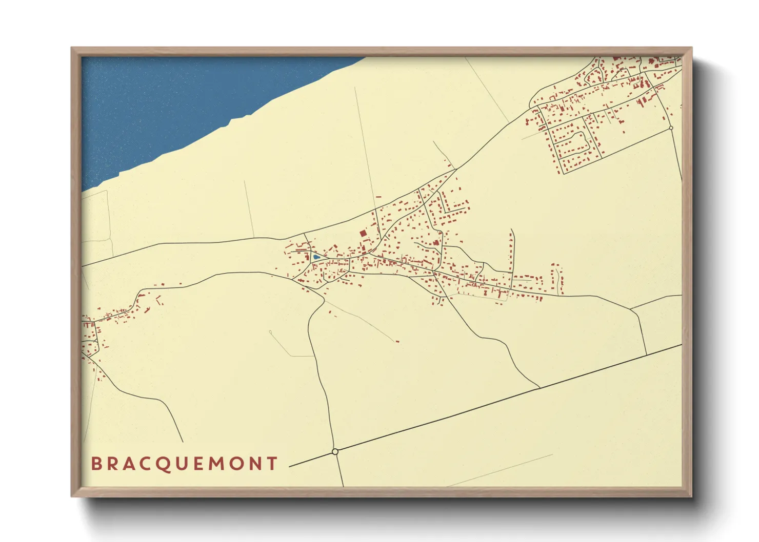 Une affiche de carte sur Bracquemont