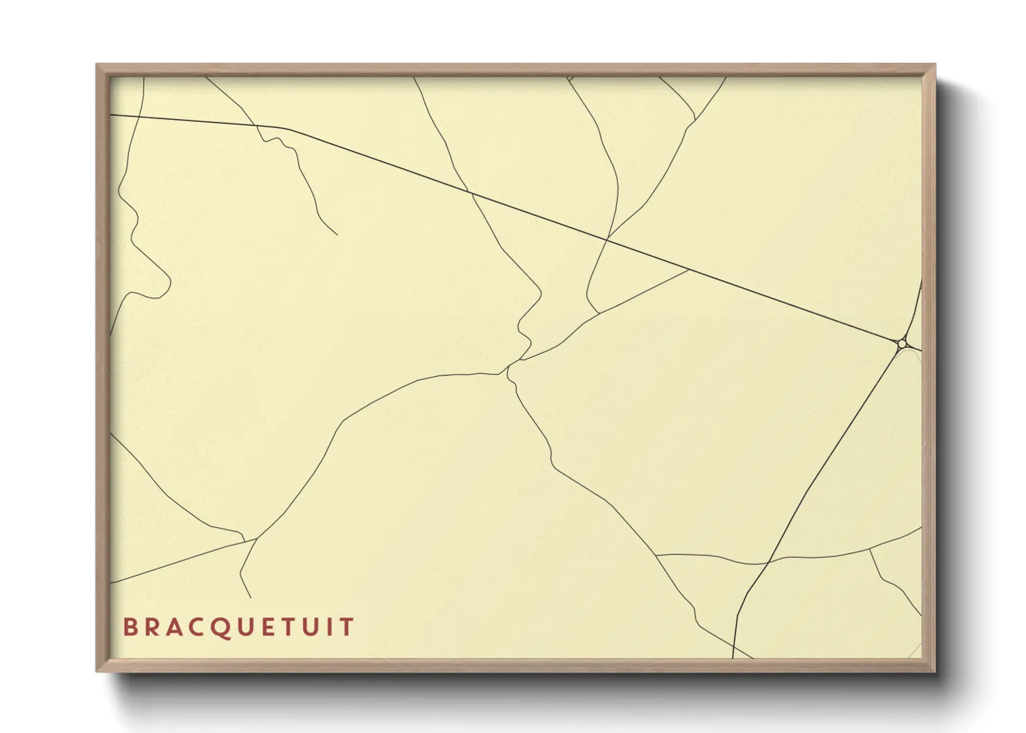 Une affiche de carte sur Bracquetuit