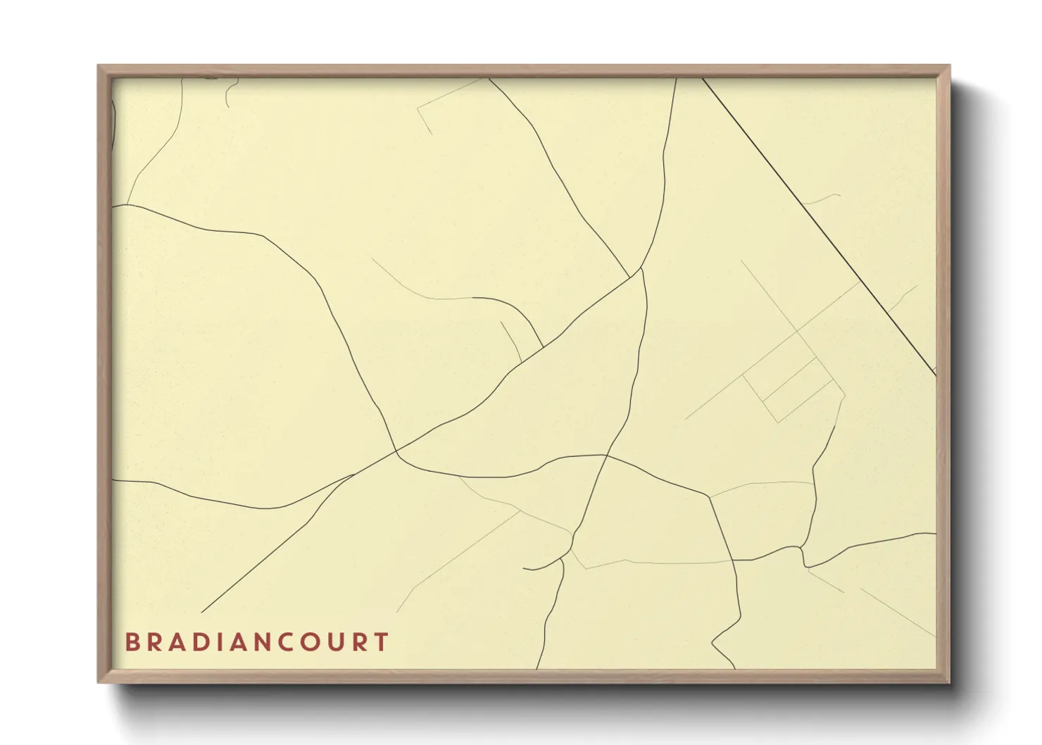 Une affiche de carte sur Bradiancourt