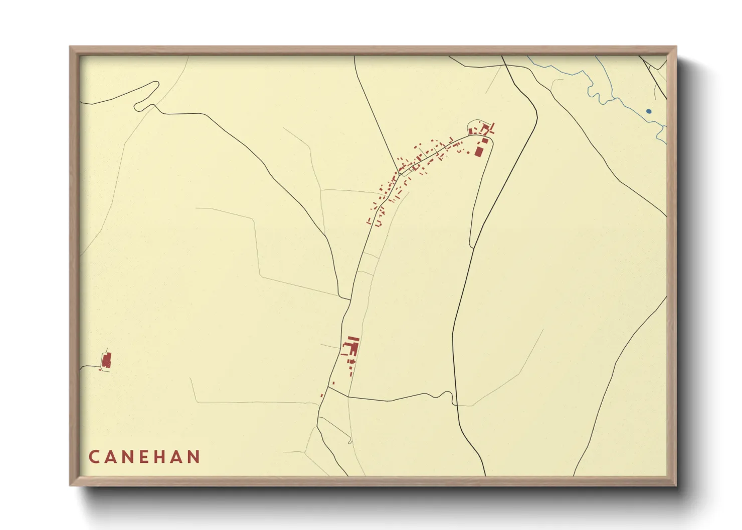 Une affiche de carte sur Canehan
