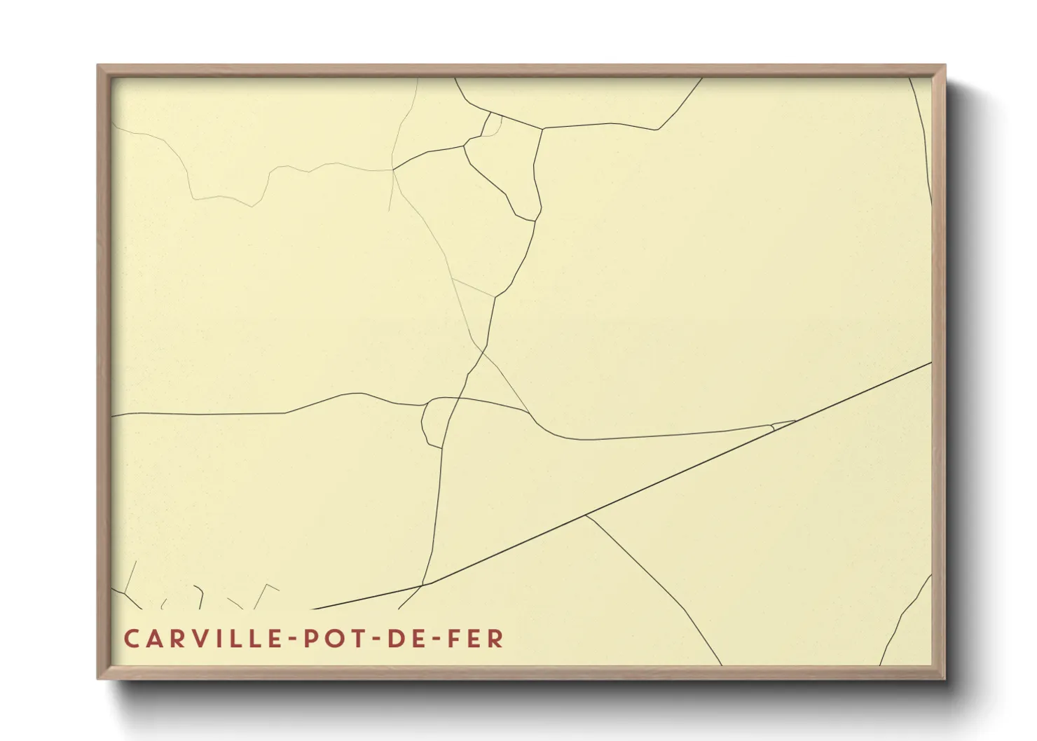 Une affiche de carte sur Carville-Pot-de-Fer