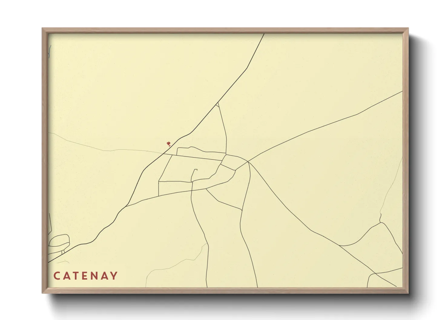 Une affiche de carte sur Catenay