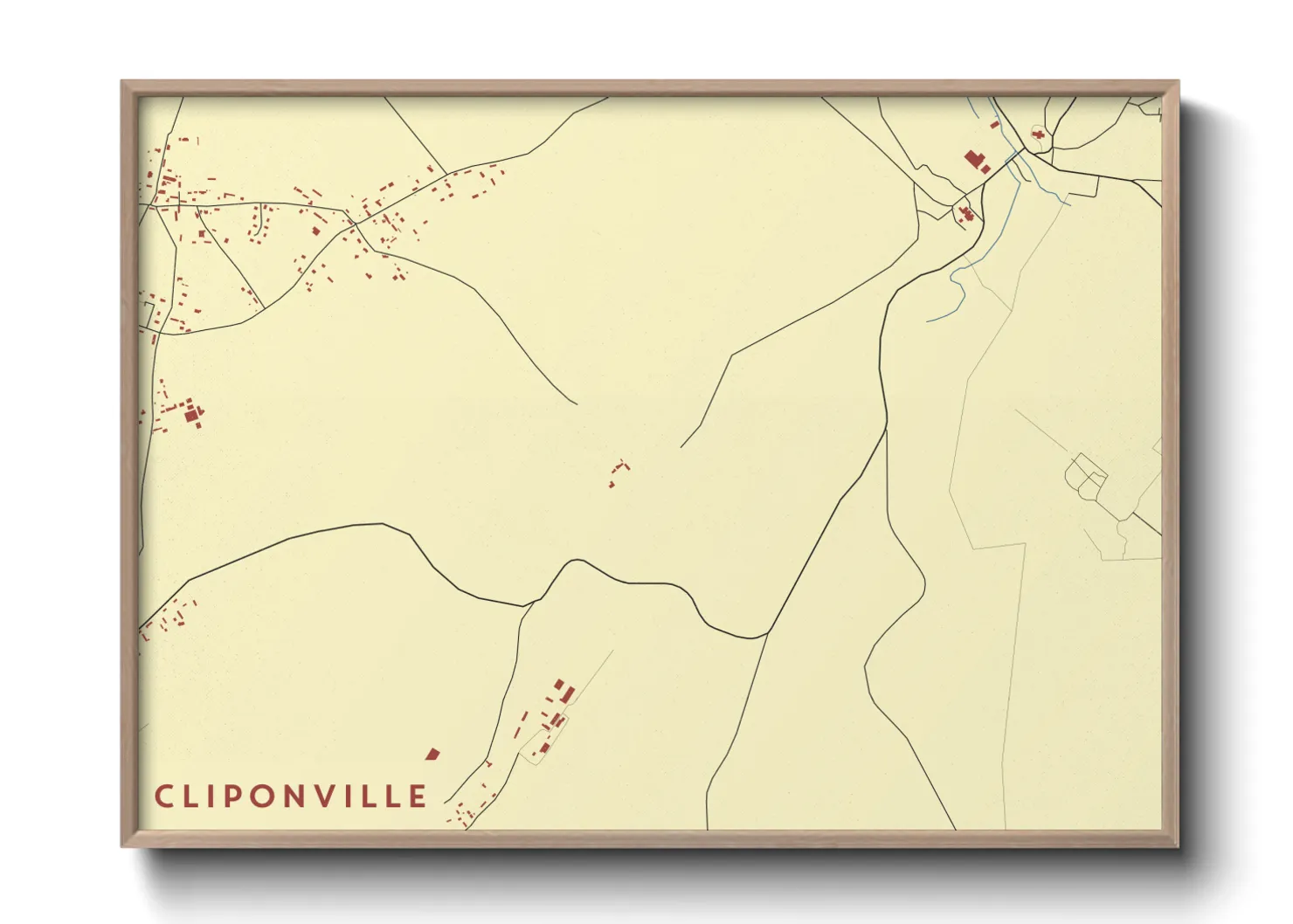 Une affiche de carte sur Cliponville