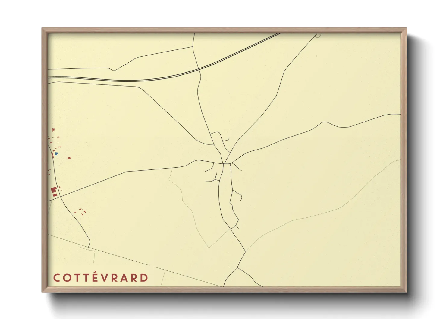 Une affiche de carte sur Cottévrard