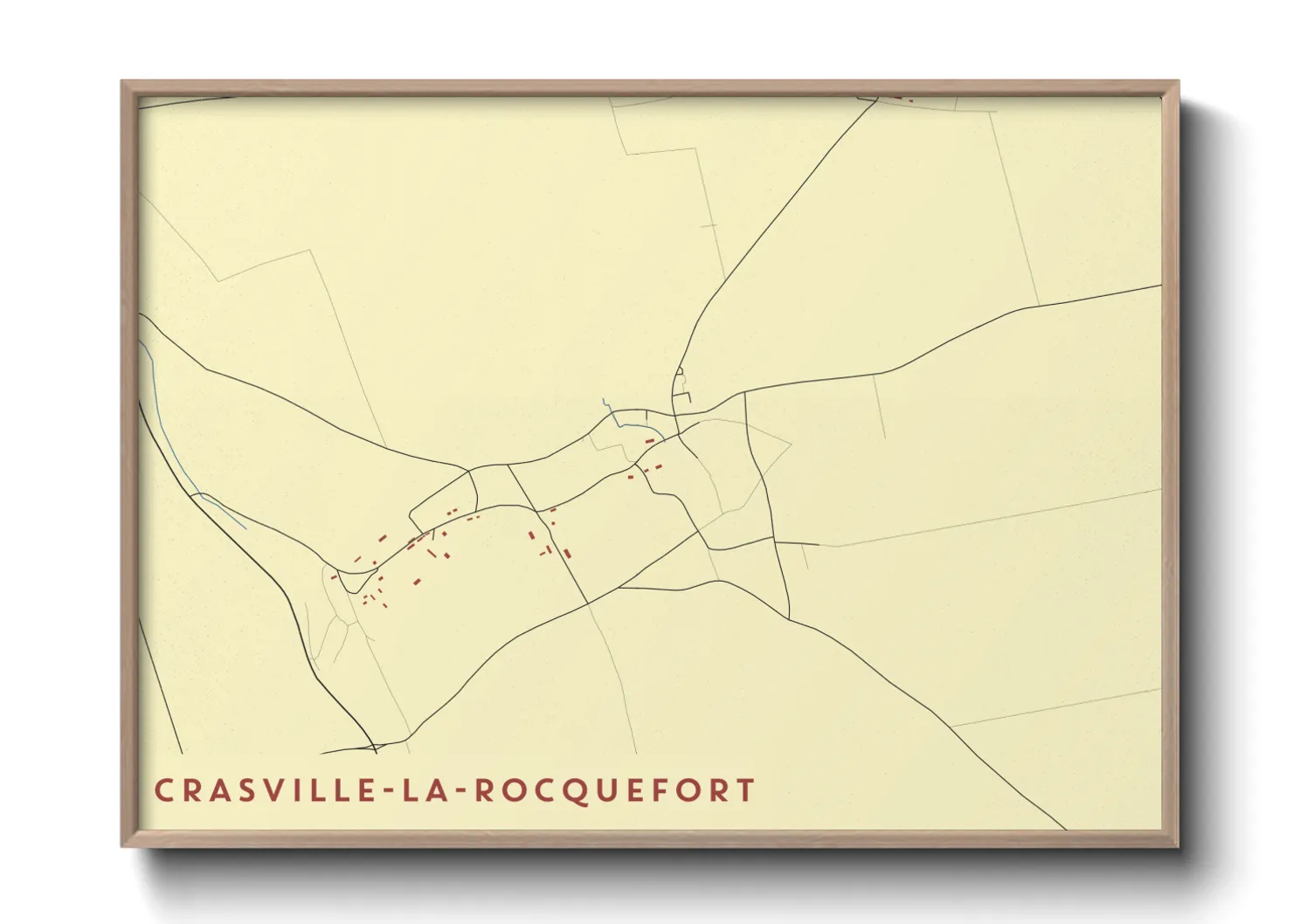 Une affiche de carte sur Crasville-la-Rocquefort