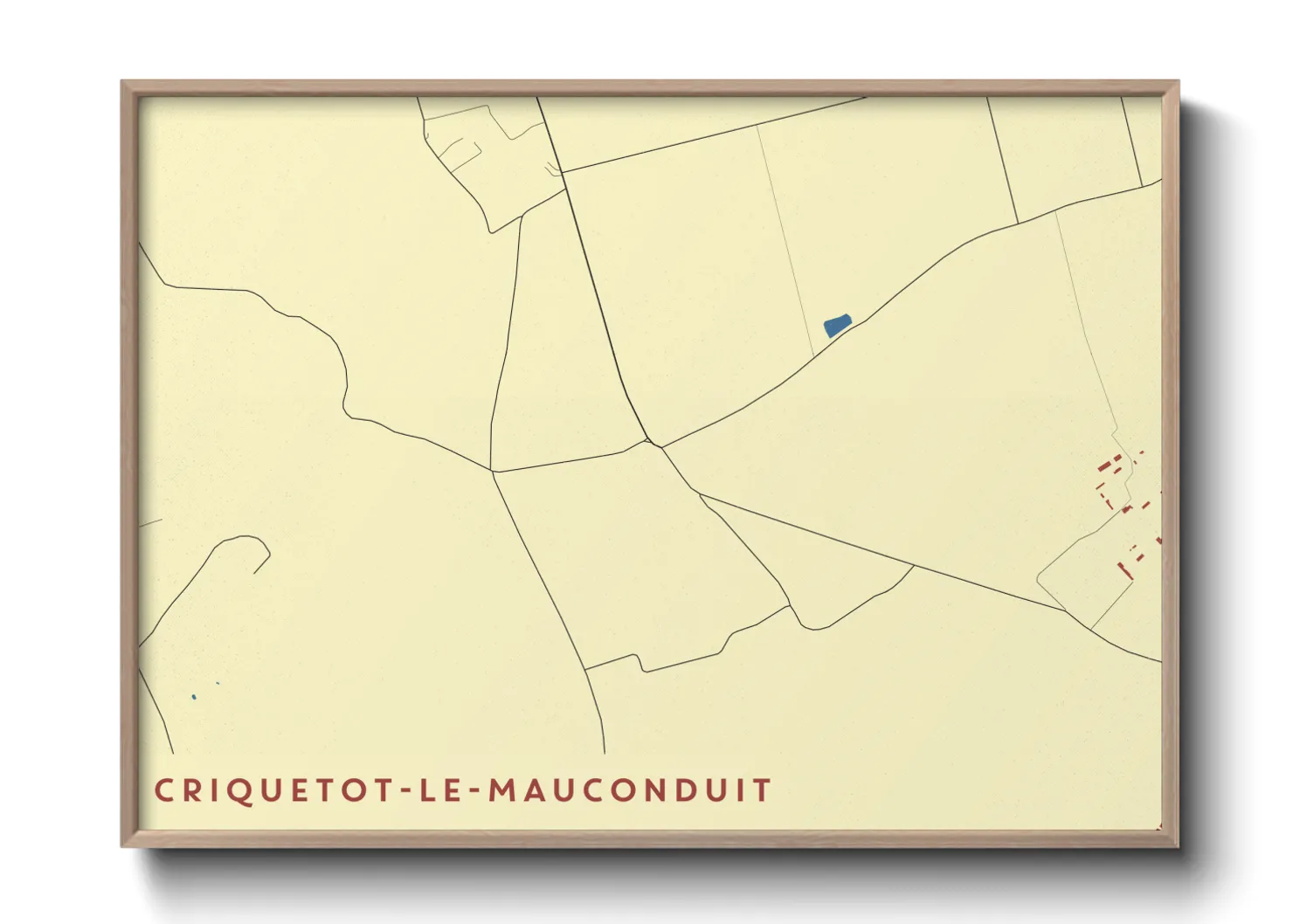 Une affiche de carte sur Criquetot-le-Mauconduit