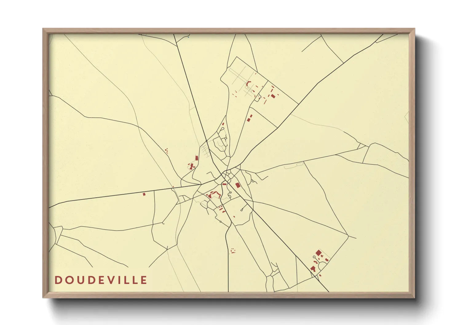 Une affiche de carte sur Doudeville