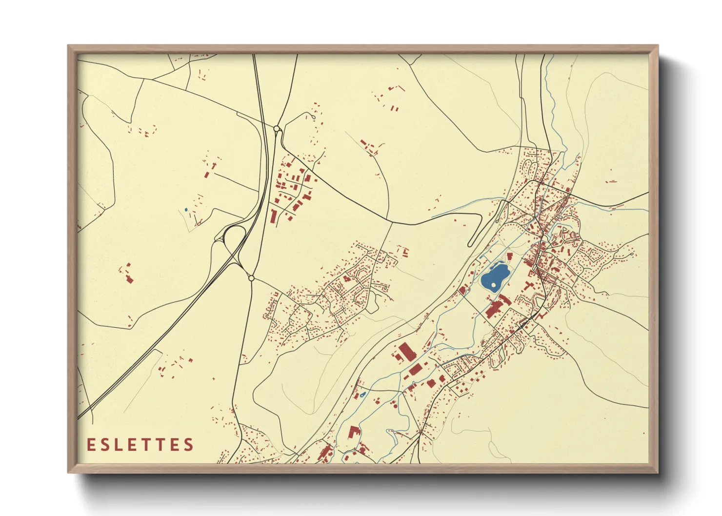 Une affiche de carte sur Eslettes