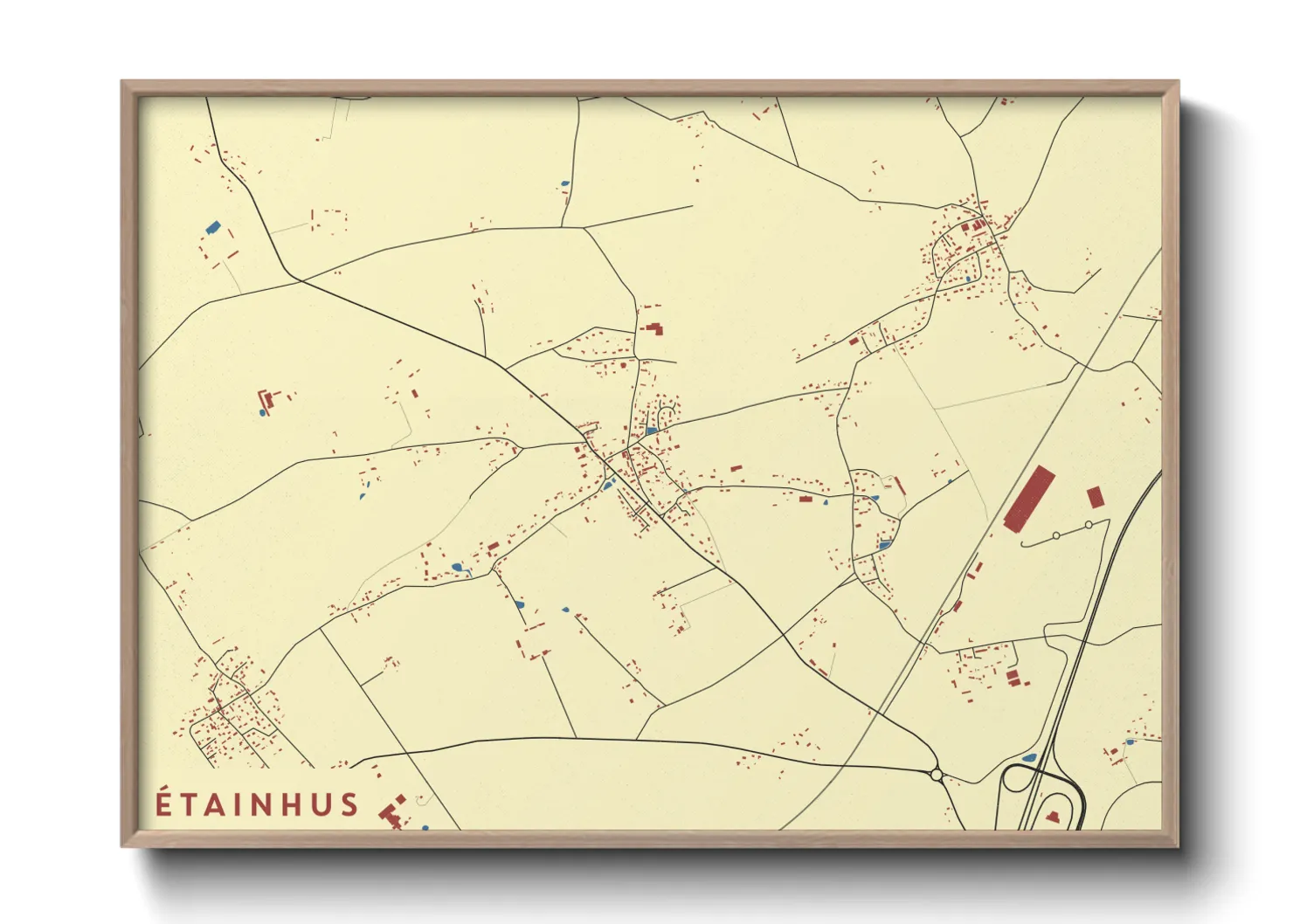 Une affiche de carte sur Étainhus