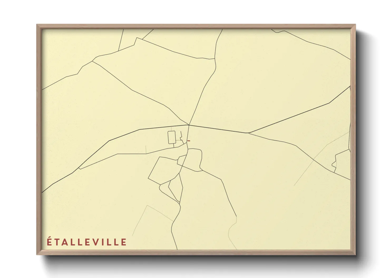 Une affiche de carte sur Étalleville