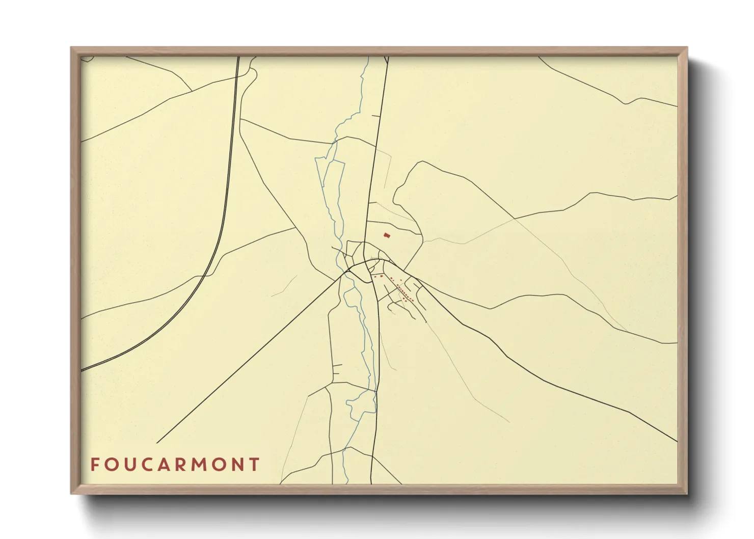 Une affiche de carte sur Foucarmont