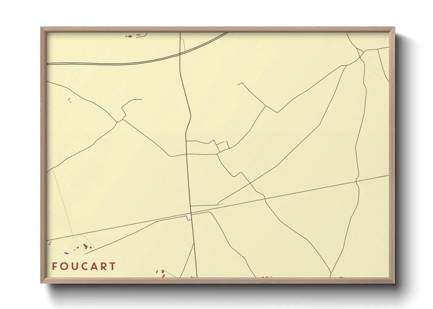 Une affiche de carte sur Foucart