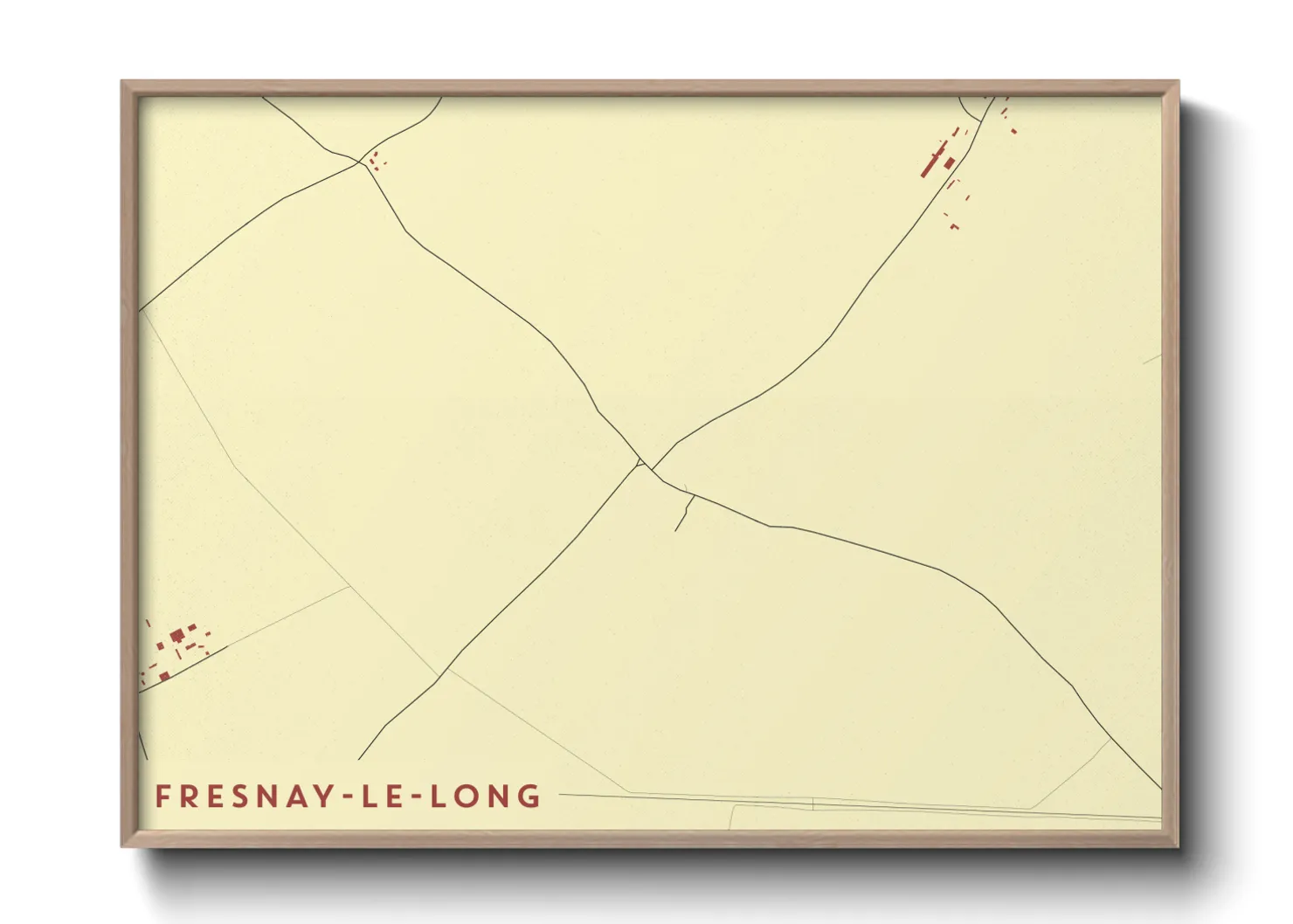 Une affiche de carte sur Fresnay-le-Long