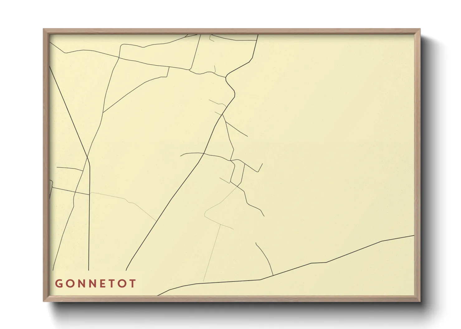 Une affiche de carte sur Gonnetot