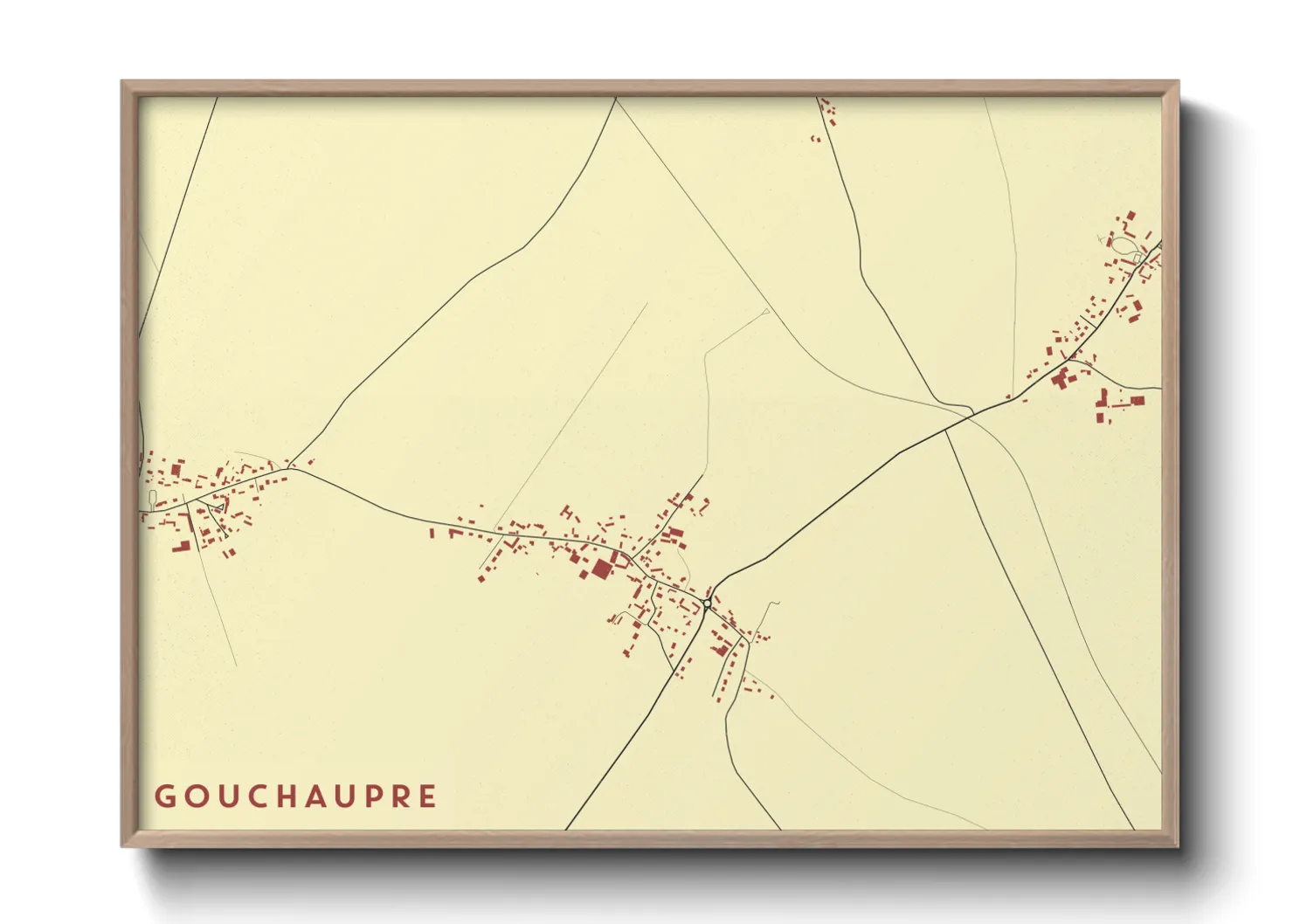 Une affiche de carte sur Gouchaupre