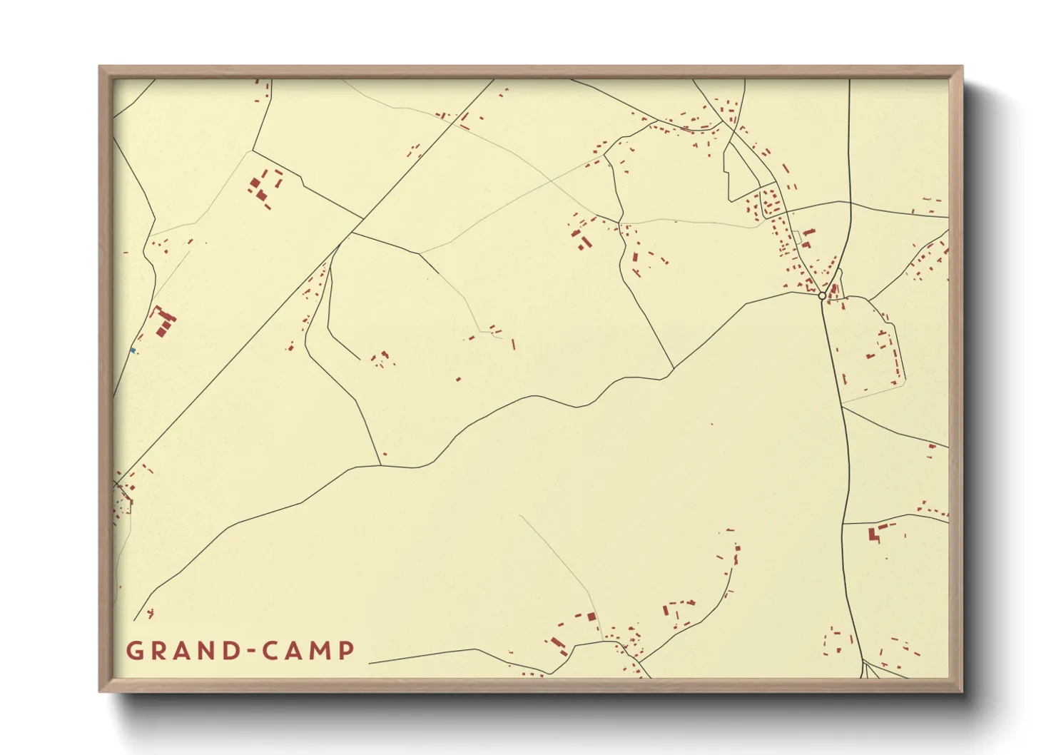 Une affiche de carte sur Grand-Camp