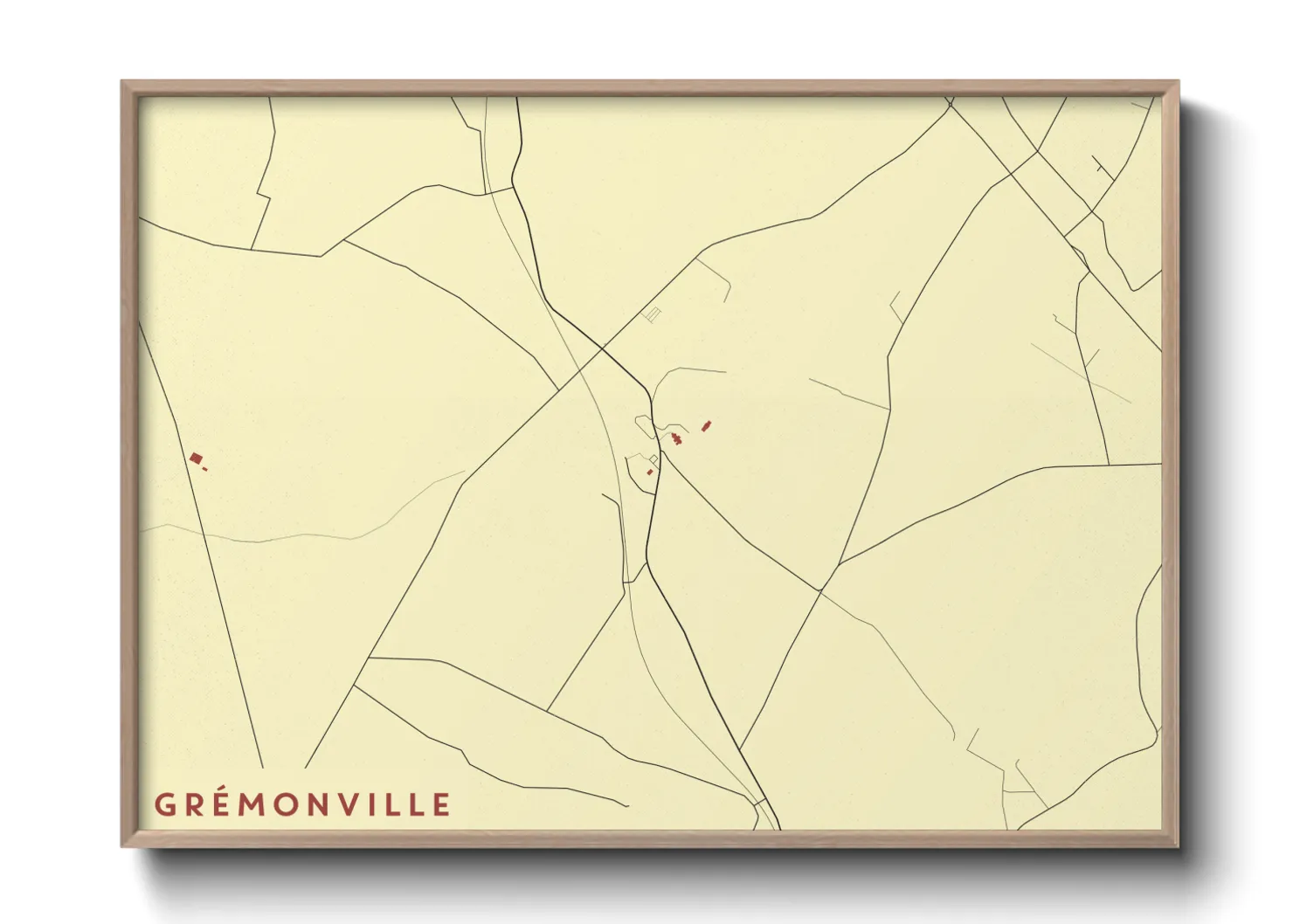 Une affiche de carte sur Grémonville