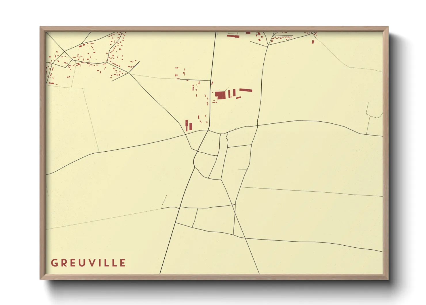 Une affiche de carte sur Greuville