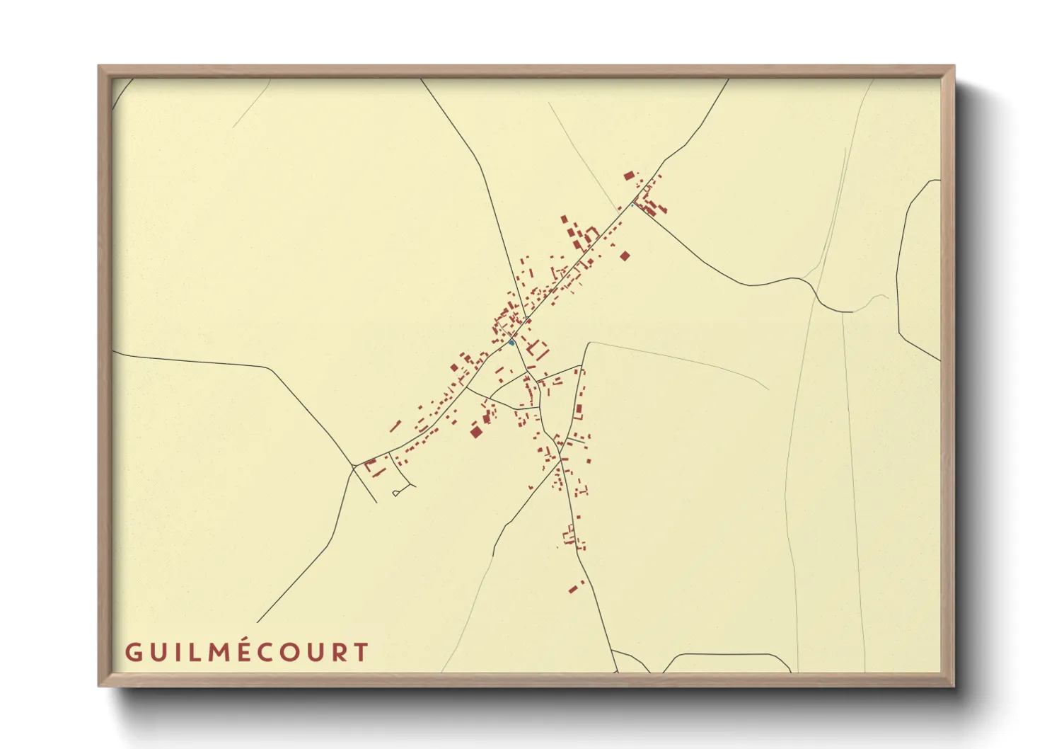 Une affiche de carte sur Guilmécourt