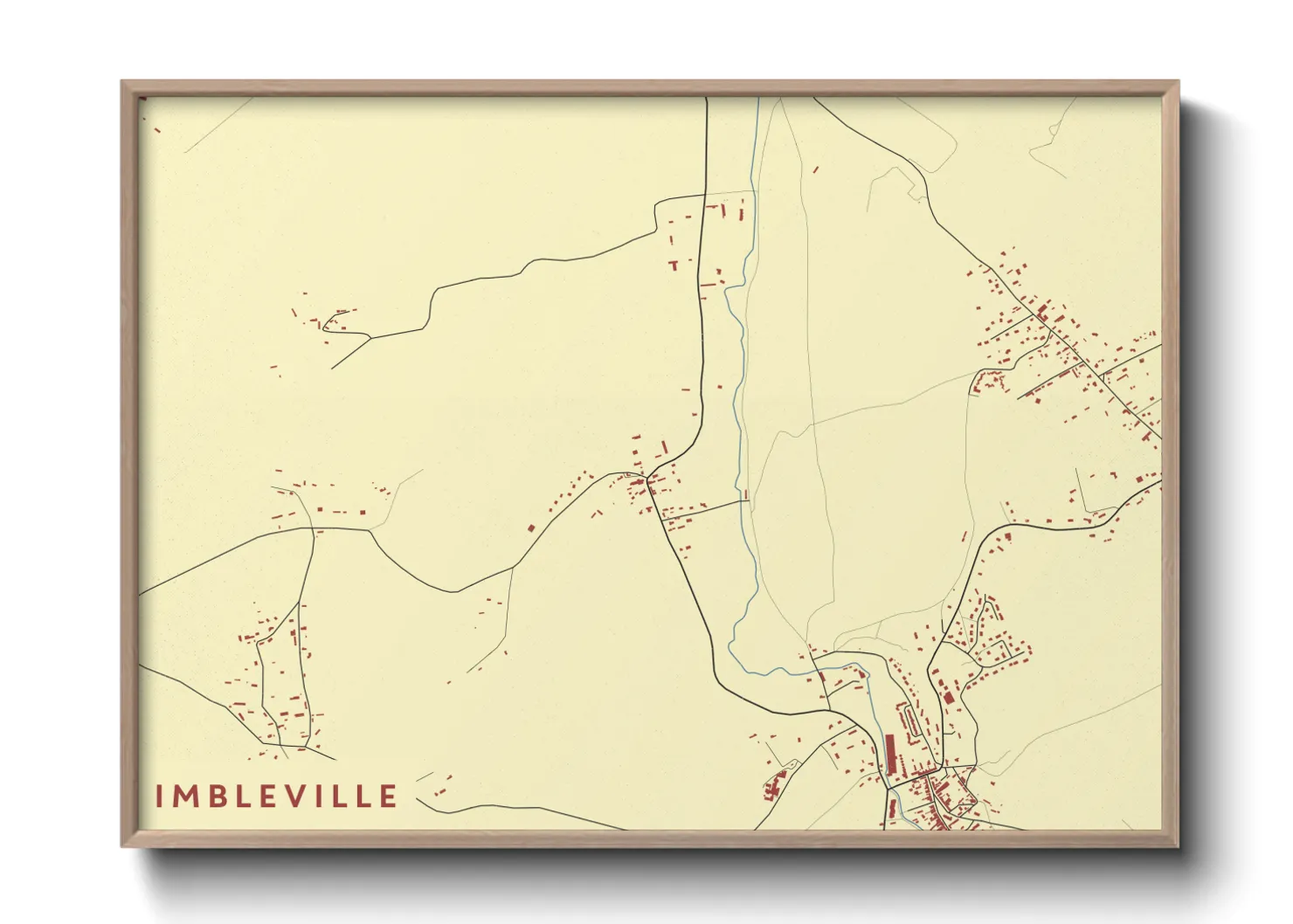Une affiche de carte sur Imbleville