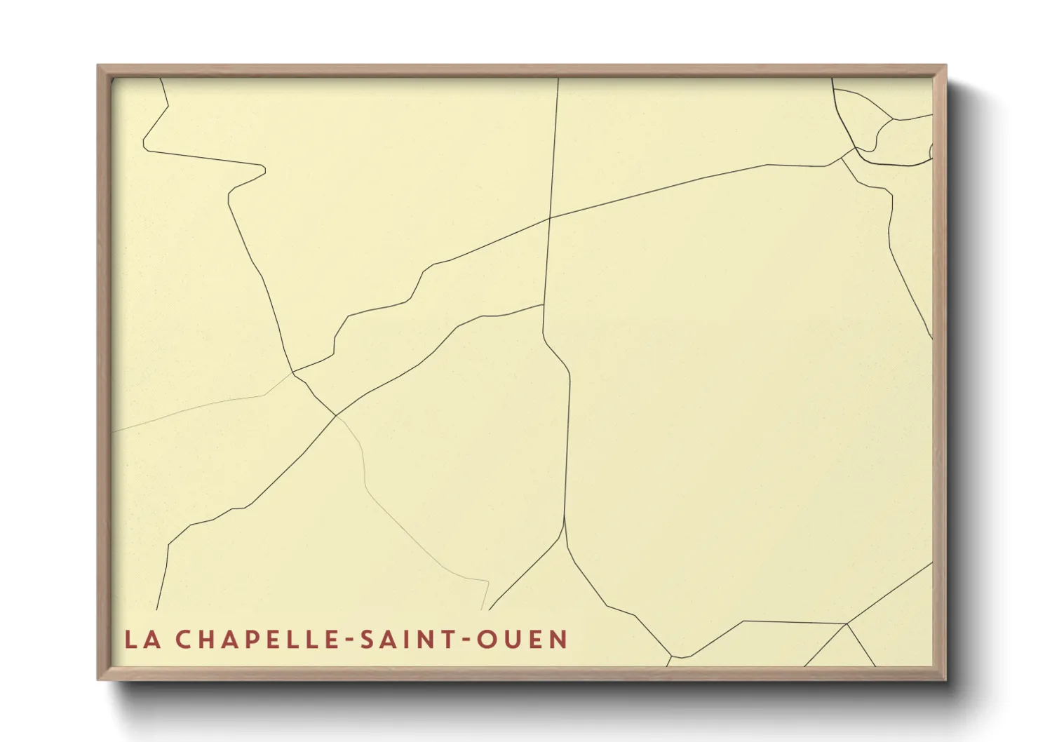 Une affiche de carte sur La Chapelle-Saint-Ouen