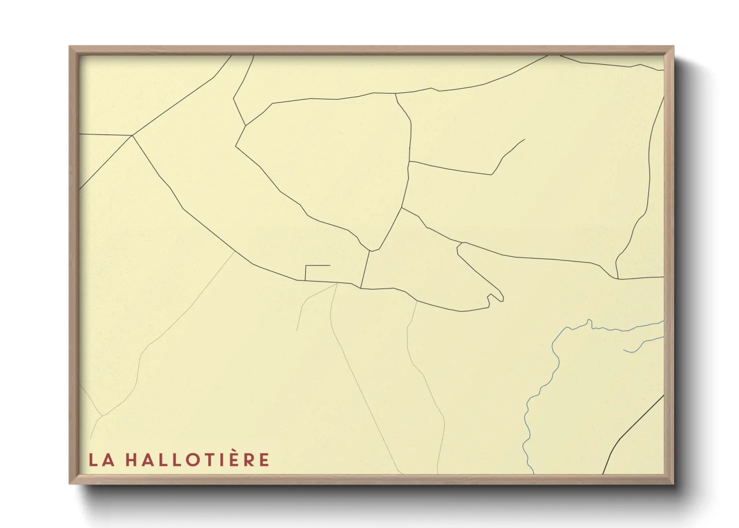 Une affiche de carte sur La Hallotière