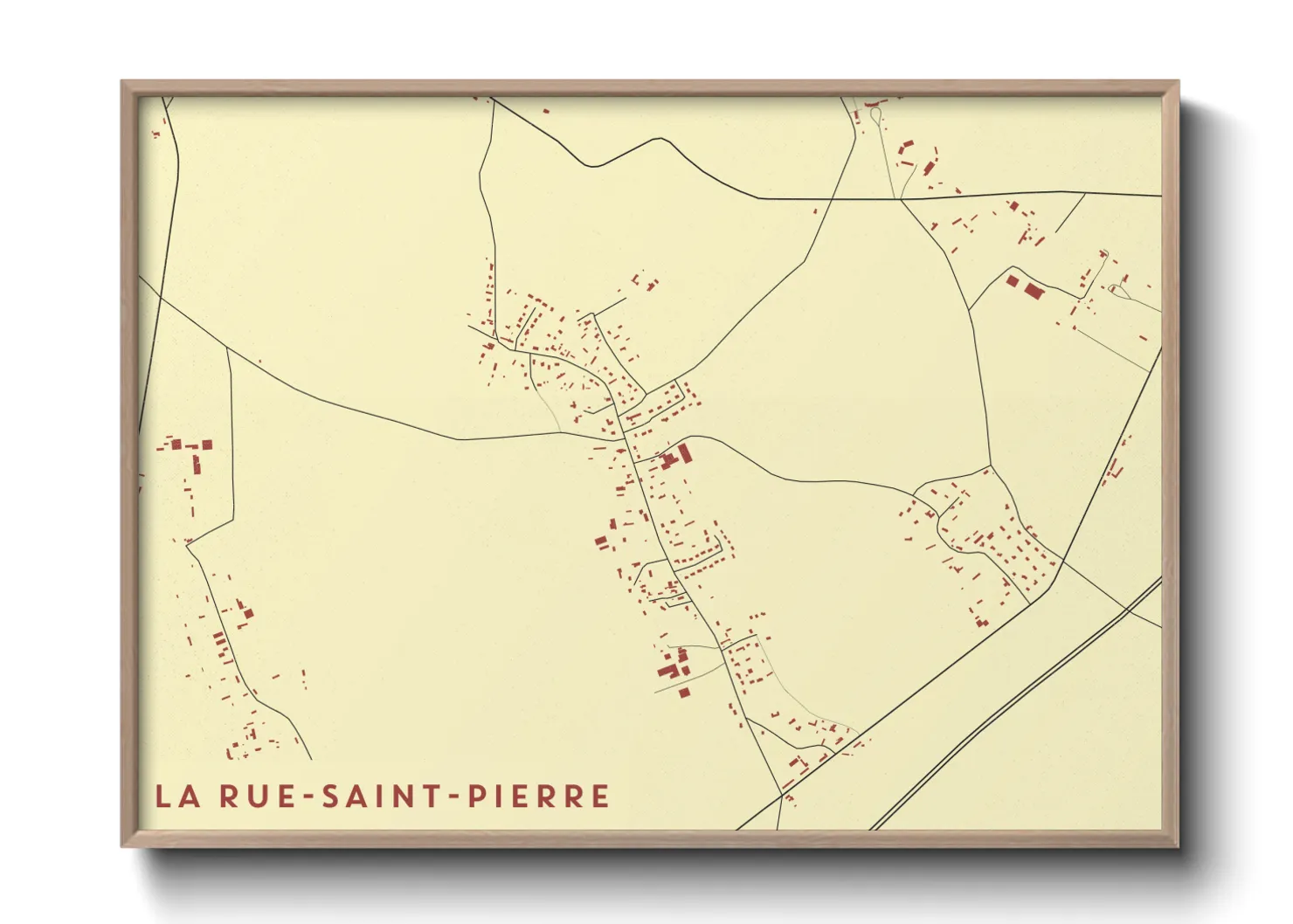 Une affiche de carte sur La Rue-Saint-Pierre