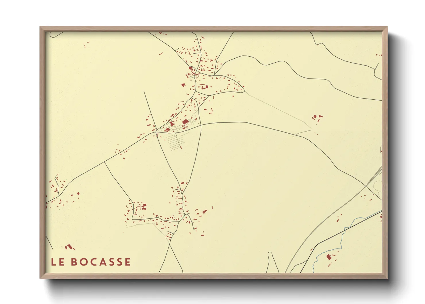 Une affiche de carte sur Le Bocasse