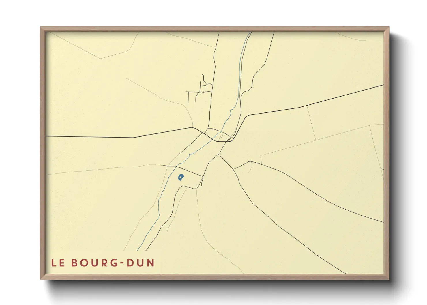 Une affiche de carte sur Le Bourg-Dun