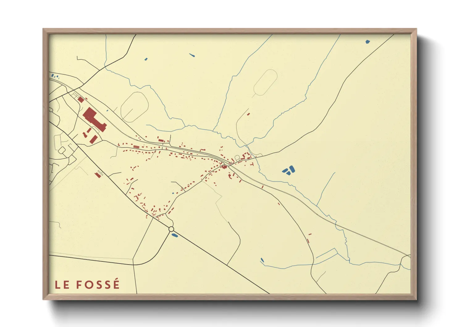 Une affiche de carte sur Le Fossé
