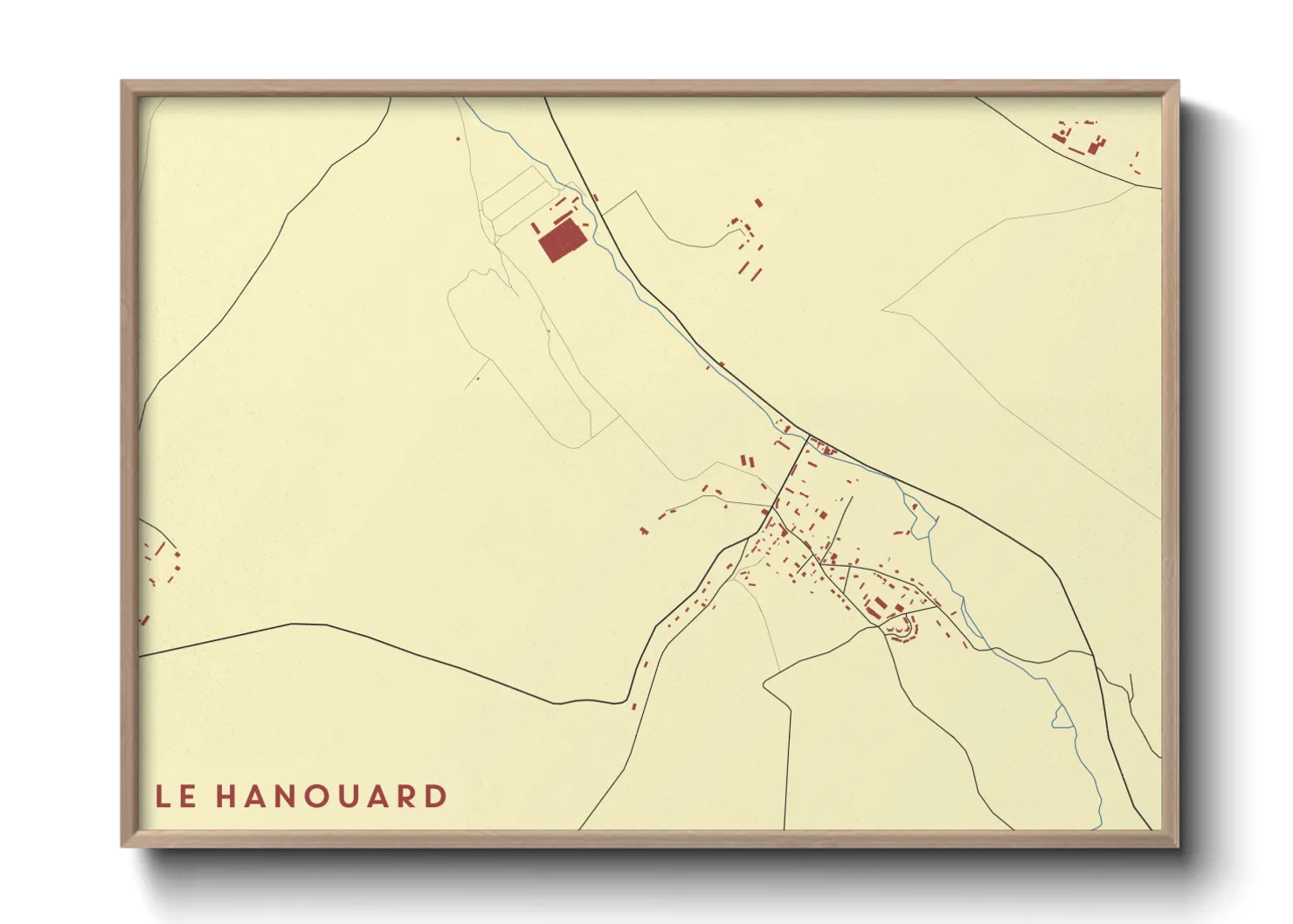 Une affiche de carte sur Le Hanouard