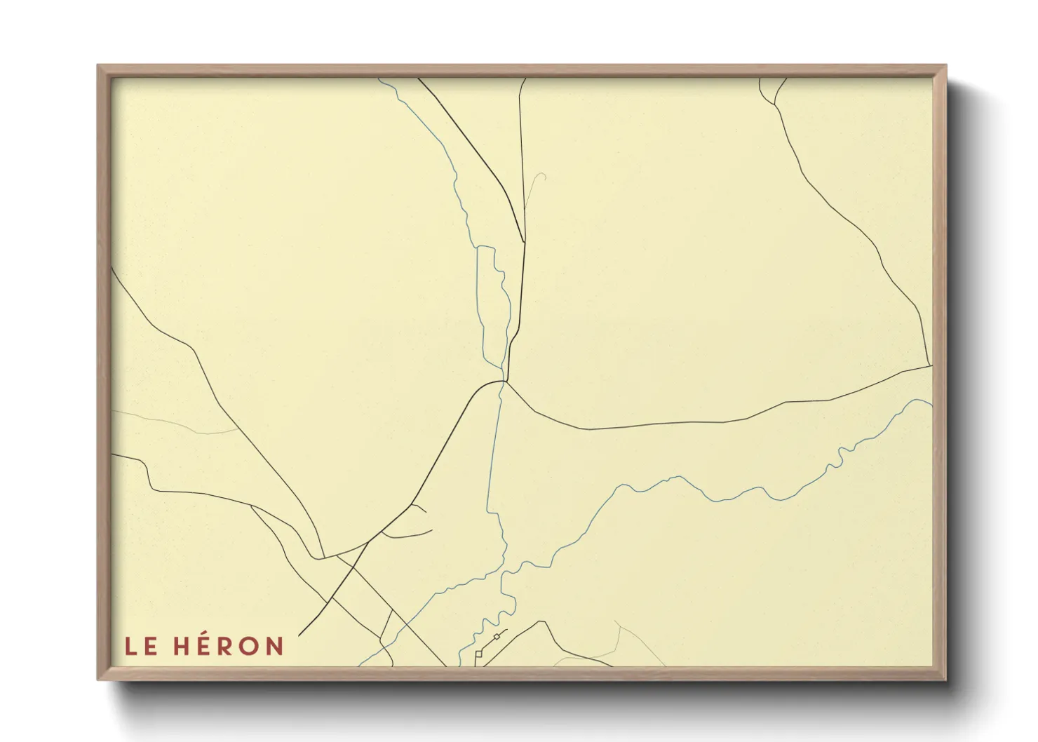 Une affiche de carte sur Le Héron